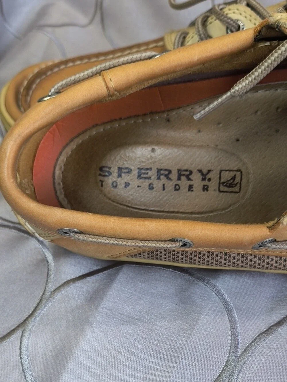 Sperry Men’s Light Tan Leather Boat Shoe AB